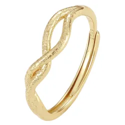 Nava Sarpa  verstelbaar ring in verguld sterlingzilver