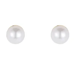 Nava Mira Petite parel oorsteker in verguld sterlingzilver