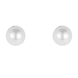 Nava Mira Petite parel oorsteker in zilver