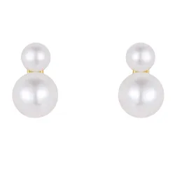 Nava Nahla Petite parel oorbellen in verguld sterlingzilver