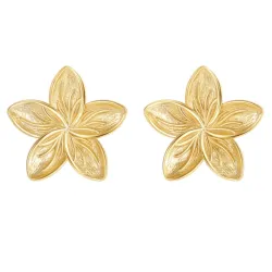 Nava Poppy oorbellen in verguld sterlingzilver
