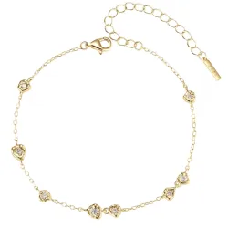 Nava Nalaya armband in verguld sterlingzilver witte zirkoon