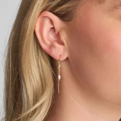 Studio Z Tangled parel oorhanger in verguld sterlingzilver