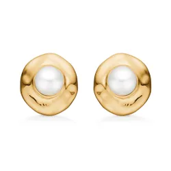 Studio Z Essence parel oorsteker in verguld sterlingzilver