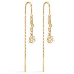 Studio Z Tangled ketting oorbellen in verguld sterlingzilver witte zirkoon