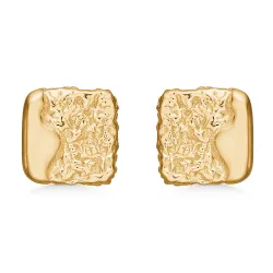 Studio Z Edge oorbellen in verguld sterlingzilver