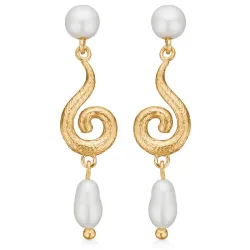Studio Z Curiosity oorbellen in verguld sterlingzilver