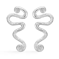 Studio Z Wave oorsteker in zilver