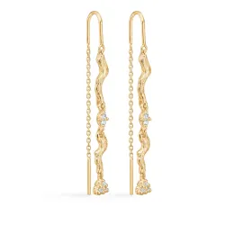 Studio Z Tangled oorbellen in verguld sterlingzilver witte zirkoon