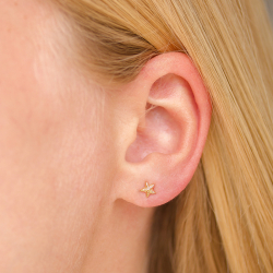 Studio Z Starfish Lustre oorsteker in verguld sterlingzilver