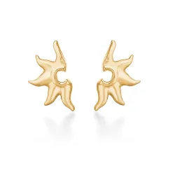 Studio Z Ocean Aura oorsteker in verguld sterlingzilver