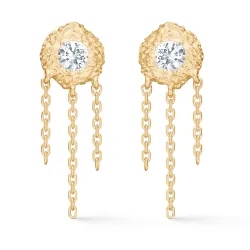 Studio Z Wild Cliff oorsteker in verguld sterlingzilver witte zirkoon