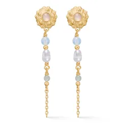 Studio Z Urchin Elegance oorsteker in verguld sterlingzilver witte zirkoon