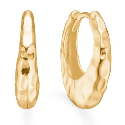 Studio Z Bumped creool in verguld sterlingzilver