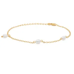 Studio Z Trace Pearl armband in verguld sterlingzilver