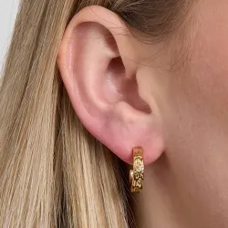 Studio Z Marena halfcreool in verguld sterlingzilver witte zirkoon