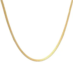 Khaai Studio Flat snake ketting in verguld staal