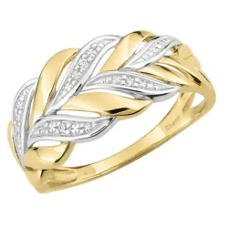 ring in 9 karaat goud met rodium - Gold Collection