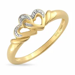 hart zirkoon ring in 9 karaat goud met rodium - Gold Collection