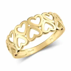 testsieraad hart ring in 9 karaat goud