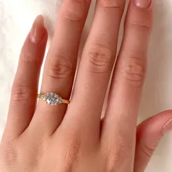 witte zirkoon ring in 9 karaat goud - Gold Collection