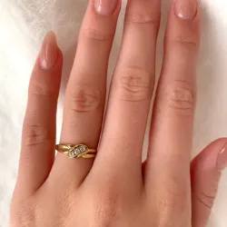 glanzend zirkoon gouden ring in 9 karaat goud - Gold Collection