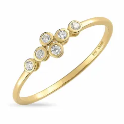 witte zirkoon gouden ring in 9 karaat goud - Gold Collection