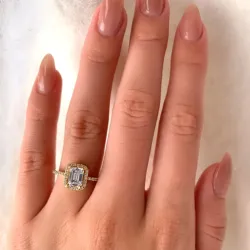 witte zirkoon ring in 9 karaat goud - Gold Collection