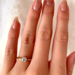 zirkoon solitaire ring in 9 karaat goud - Gold Collection