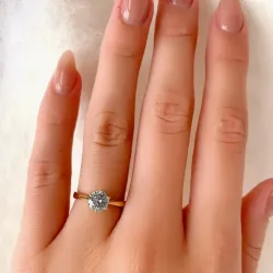 gouden ringen: solitaire ring in 9 karaat goud - Gold Collection