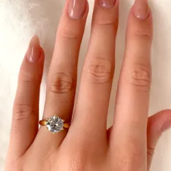 zirkoon solitaire ring in 8 karaat goud - Gold Collection