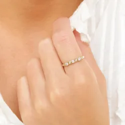 briljant ring in 14 karaat goud 0,247 ct