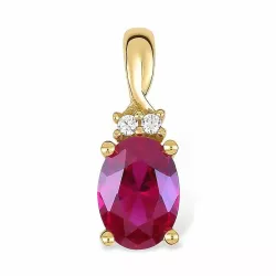 rode robijn hanger in 9 karaat goud - Gold Collection