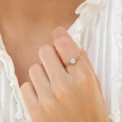 solitaire ring in 9 karaat goud - Gold Collection