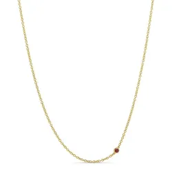 42 cm ketting met hanger in 14 karaat goud 0,09 ct