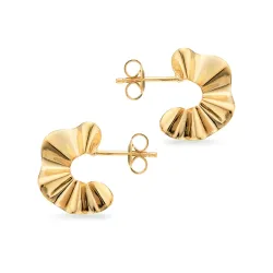 Scrouples halfcreool in verguld sterlingzilver