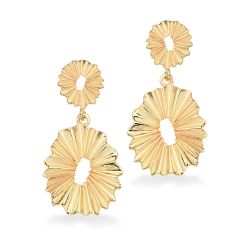 Scrouples oorbellen in verguld sterlingzilver