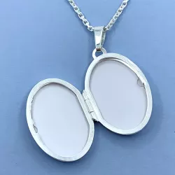 17 x 25 mm Scrouples ovale medaillon in zilver