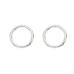 9 mm scrouples creool in zilver