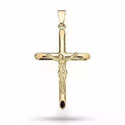Jezus Scrouples kruis hanger in 8 karaat goud