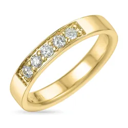 diamant ring in 14 karaat goud 0,25 ct