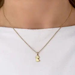 honden diamanten hanger in 14 caraat goud 0,01 ct