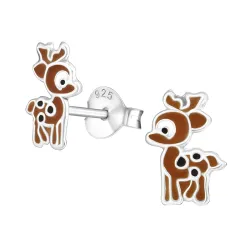 damhert oorbellen in zilver - Little Ones