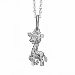 Aagaard giraf hanger met ketting in zilver