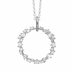 eeuwige liefde Aagaard zirkoon ketting met hanger in zilver witte zirkoon