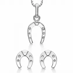 Støvring Design hoefijzer sieraden set in zilver