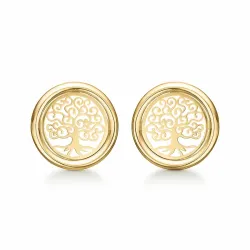 12 mm Støvring Design boom van het leven oorbellen in 8 karaat goud