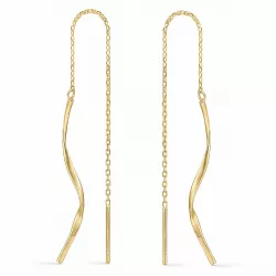 Støvring Design lange oorbellen in 14 karaat goud