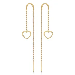 Støvring Design hart oorhanger in 8 karaat goud