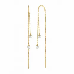 Støvring Design parel ketting oorbellen in 8 karaat goud